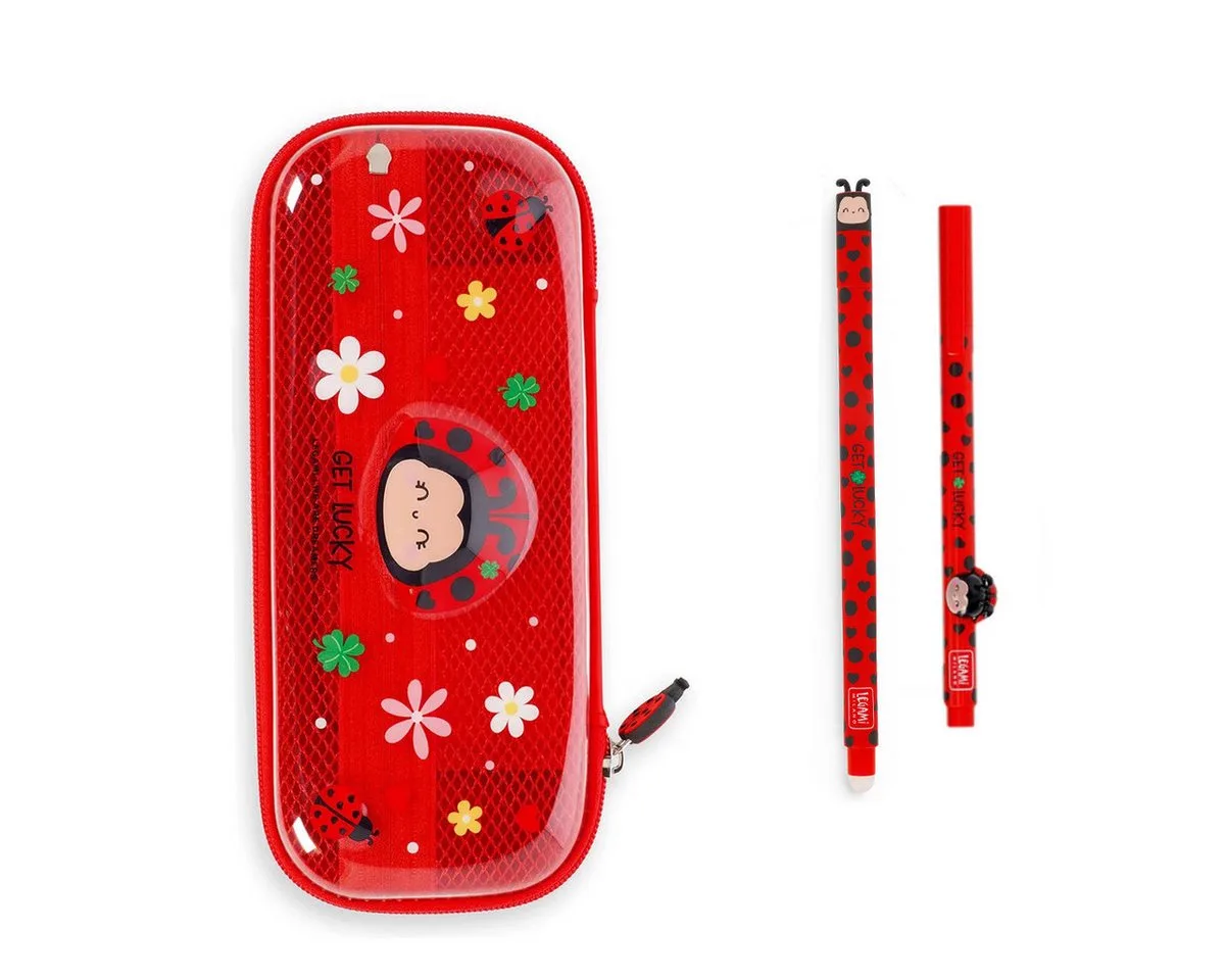 Federmäppchen LEGAMI Wonderwow Federmäppchen Ladybug inkl. 2 Gelschreiber von Legami in Rot – Produktfoto