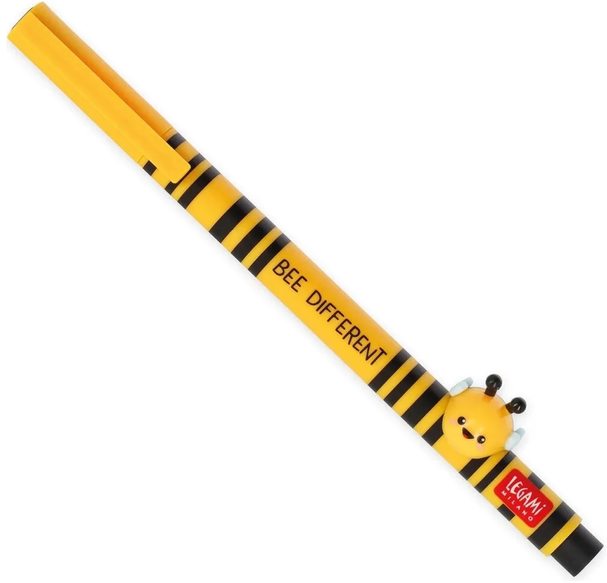 Gelpen Lovely Friends - Bij - Zwarte inkt - Hervulbaar van Legami in Geel – productfoto