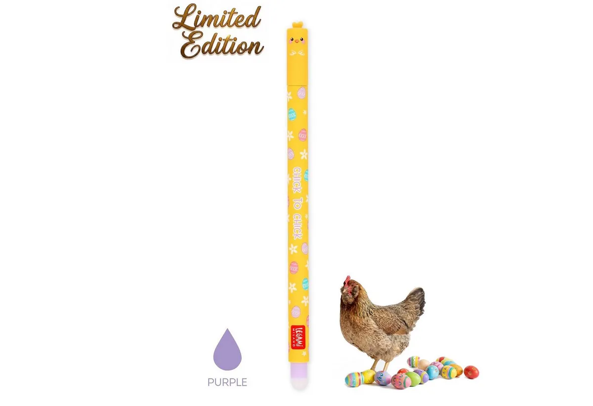 Gelroller Löschbarer Gelstift von Legami in Limited Edition Ostern Huhn – Produktfoto