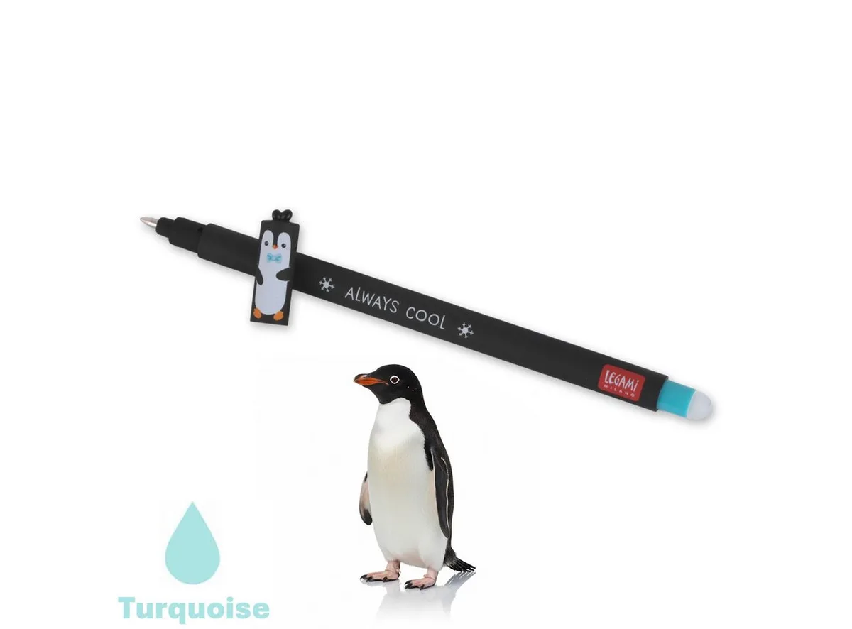 Stylo Penguin de Legami en Pinguin – Tinte Türkis – photo produit