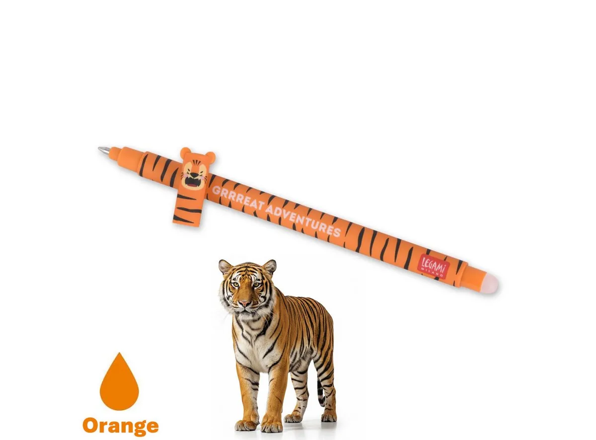 Gelroller Löschbarer Gelstift fra Legami i Tiger – Tinte Orange – produktbillede