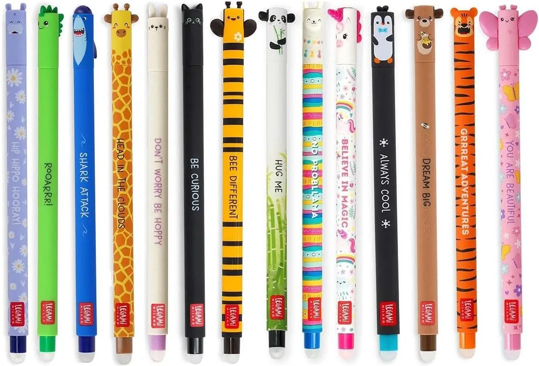Gelschreiber 14er Set Gel-Radierstifte, Erasable Pen, Stifte mit radierbarer Tinte, (14-tlg) von Legami in Mehrfarbig – Produktfoto