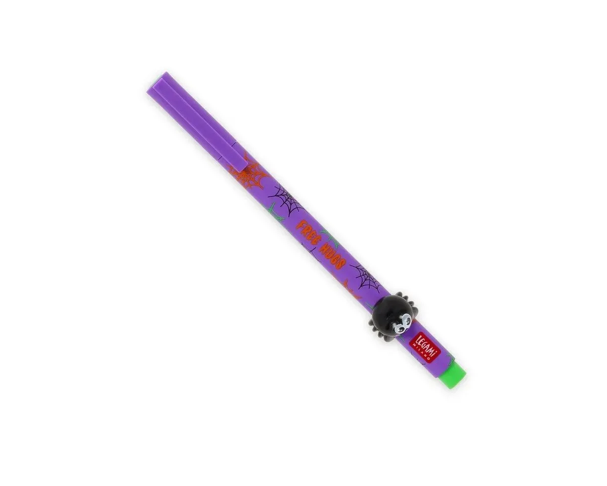 Gelschreiber Gelstift Lovely Friends mit Halloween Tierchen Deko, Nachfüllbar mit Tierchen Deko von Legami in Grau, Grün – Produktfoto