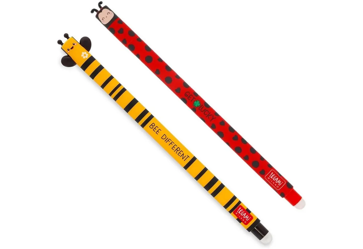 Gelschreiber LEGAMI 2er Set Gel Stift LADYBUG und BIENE Stärke 0,7mm v5 fra Legami – produktbillede