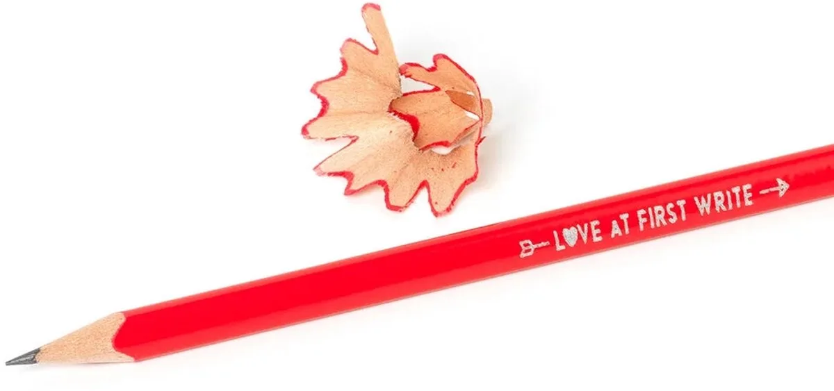 Heart shaped potlood - 1 stuk van Legami in Rood – productfoto