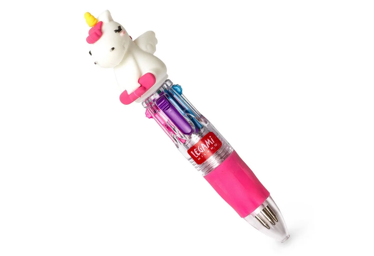 Kugelschreiber LEGAMI Mini Kugelschreiber mit 4 Farben Mini Magic Rainbow UNICORN by Legami – product photo