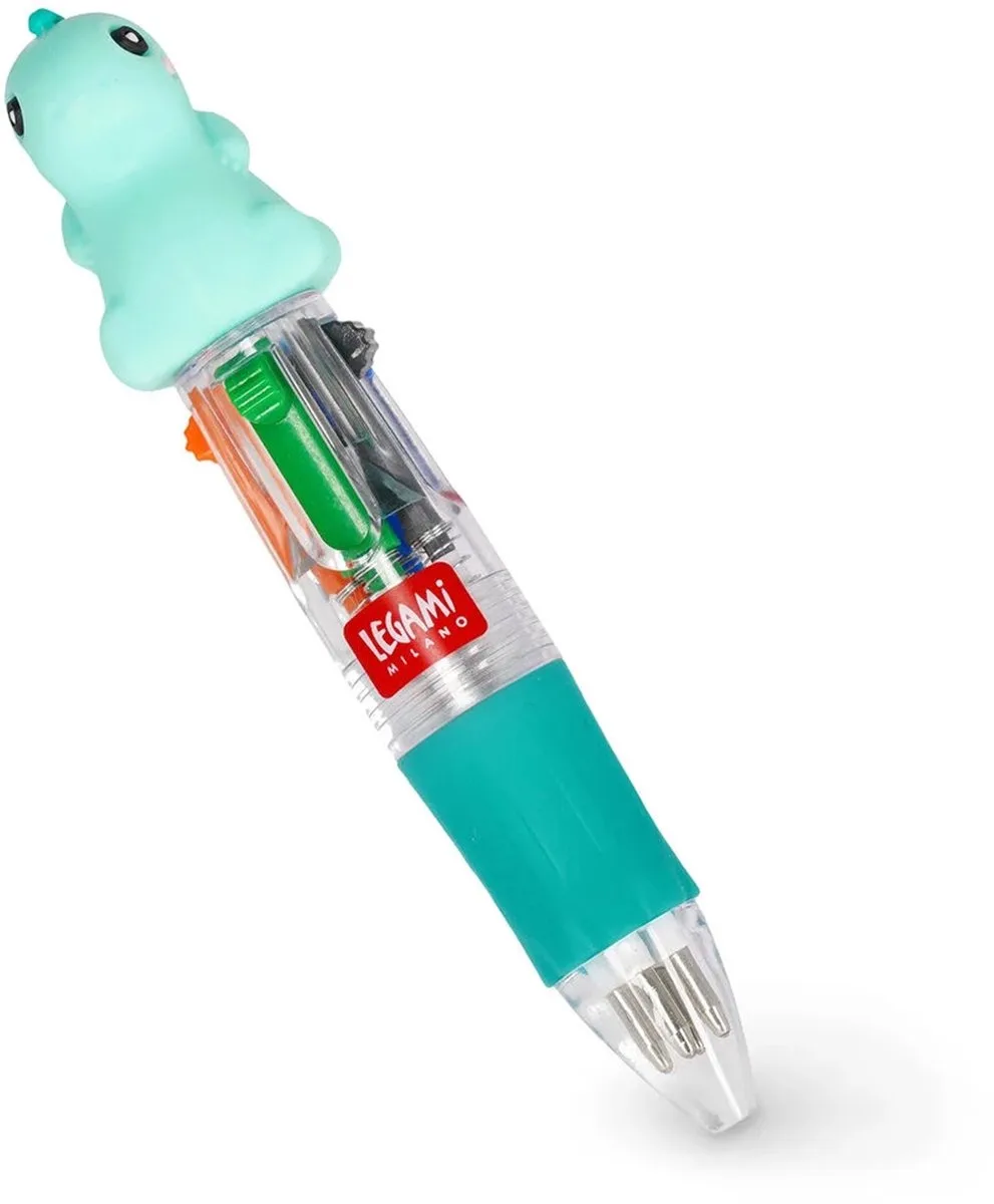 Legami - 4-kleuren pen - Dino - Mini Magic Rainbow fra Legami i Flerfarvet – produktbillede