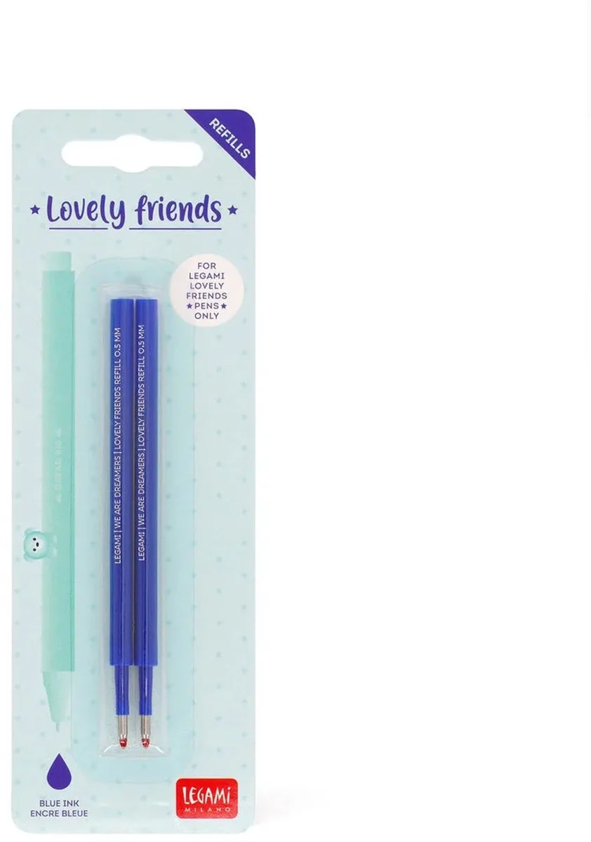 Lovely friends vulling - 2 st fra Legami i Blå – produktbillede