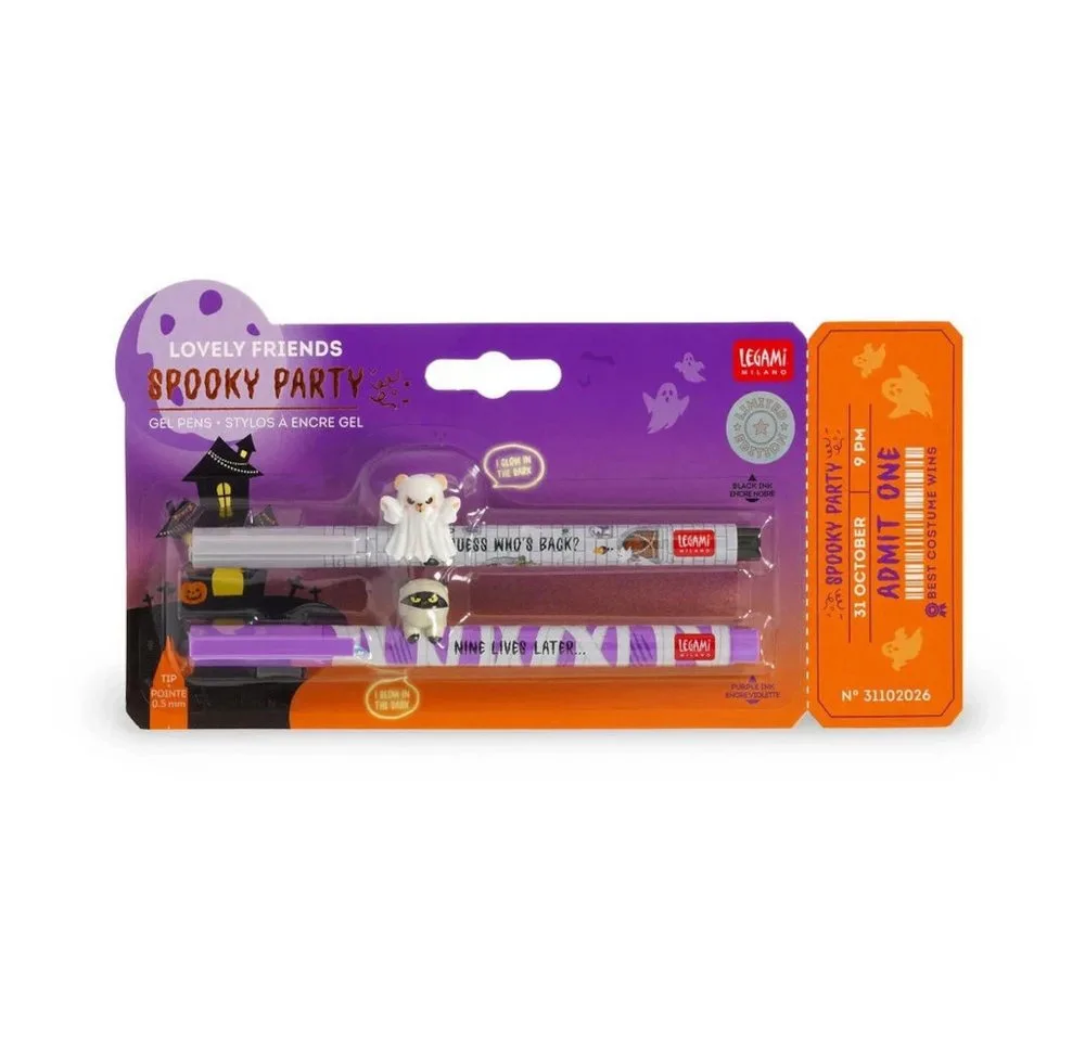 Marker Legami Spooky Party 2er-Set Gelstifte Teddy Ghost & Kitty Mummy fra Legami – produktbillede