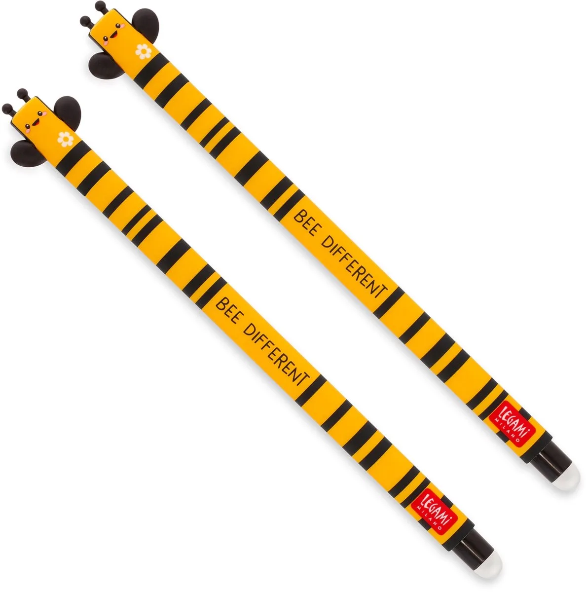 Set van 2 uitwisbare gelpennen - Uitwisbare pen - Bee - 2 stuks fra Legami i Flerfarvet – produktbillede
