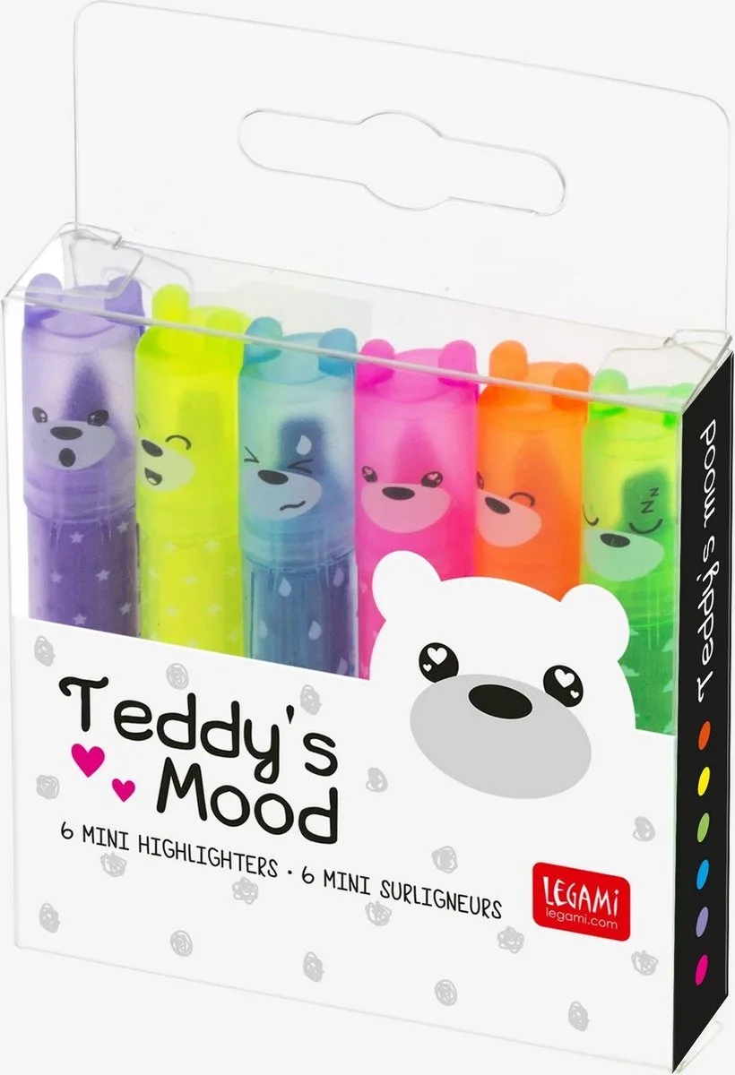 Teddy's Style mini neon markers de Legami en Neon assortiment – photo produit