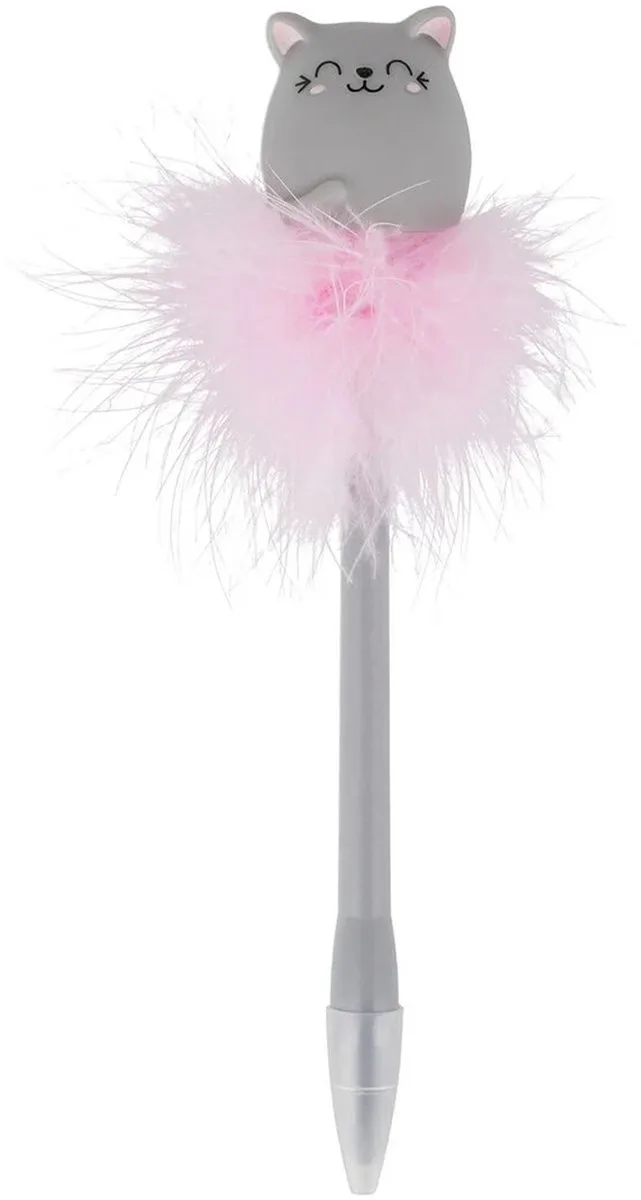 writing is magic - kitten - ballpoint pen met licht de Legami en Gris – photo produit