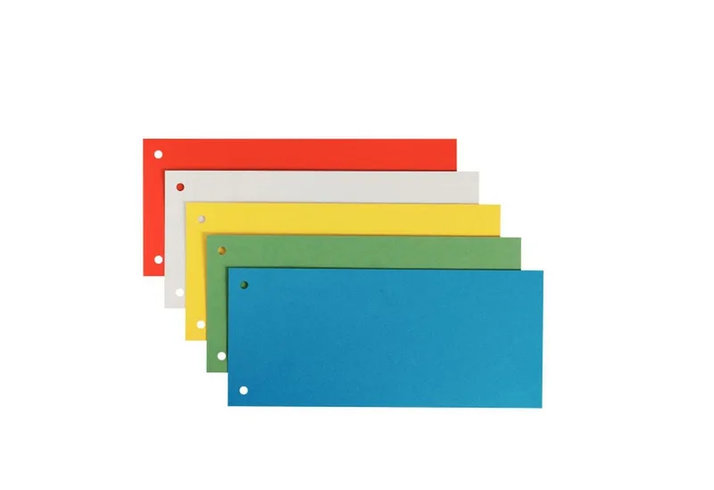 Abheftstreifen Blanko-Trennstreifen rot, weiß, gelb, grün, blau, 25 St. de Leitz – photo produit