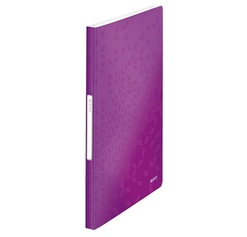 Aktenordner 1 Sichtbuch mit 40 Hüllen WOW Präsentationsmappe - violett van Leitz in Paars – productfoto