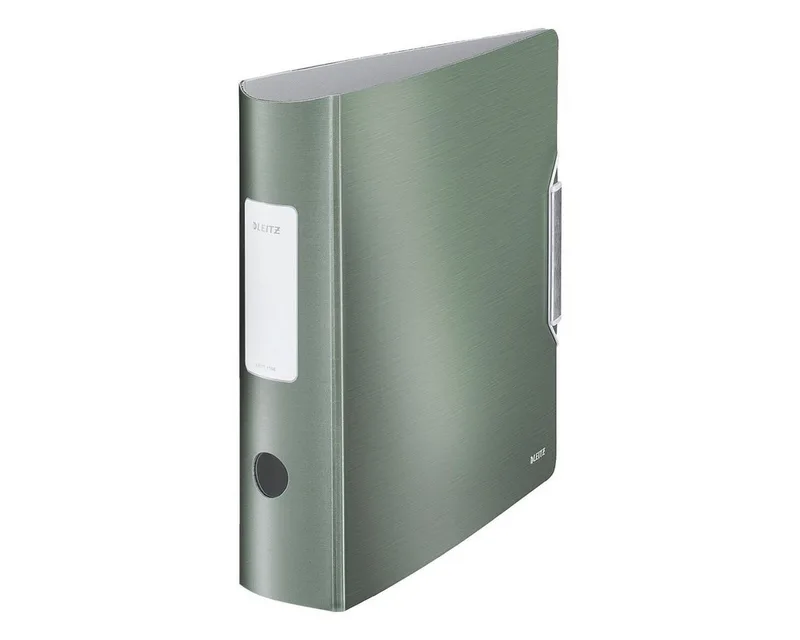 Aktenordner 180° Active Style 1108, Ordner breit, Alu-Optik, aufgeklebtes Rückenschild van Leitz in Groen – productfoto