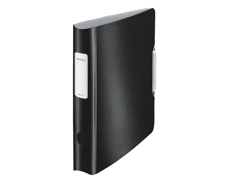 Aktenordner 180° Active Style 1109, Ordner schmal, Alu-Optik, aufgeklebtes Rückenschild de Leitz en Noir – photo produit