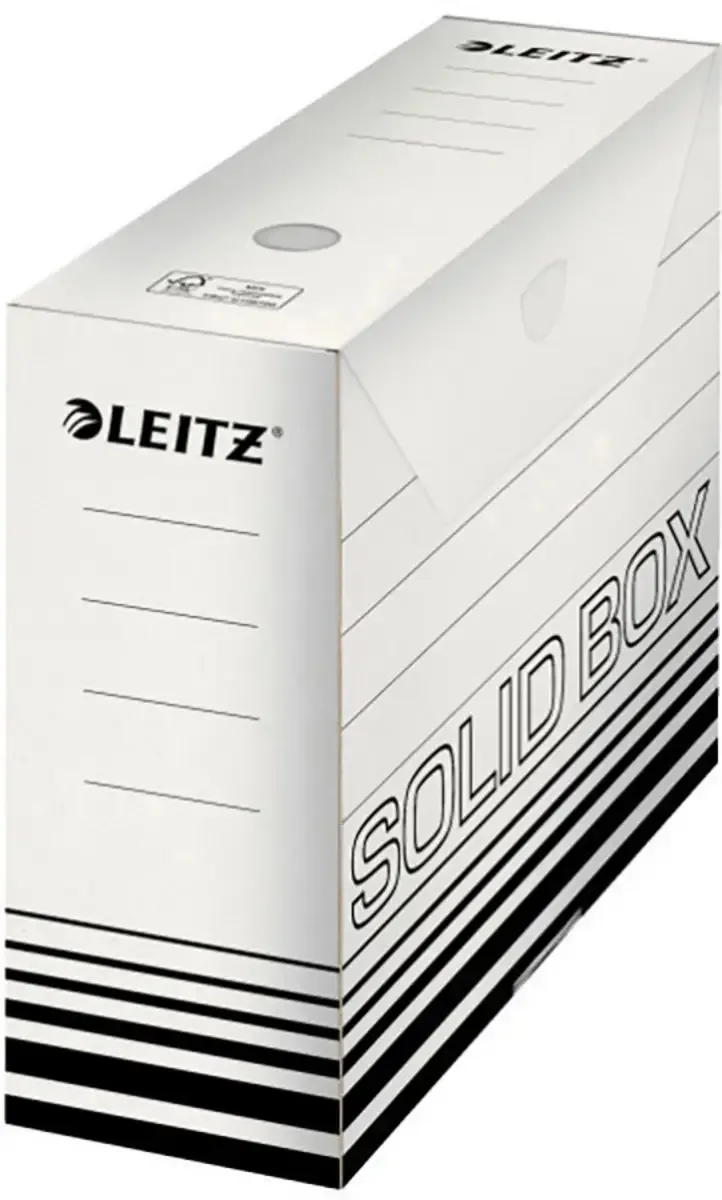 Archivbox 6128-00-01 10 cm x 25.7 cm x 33 cm Karton Weiß, Schwarz 10 St. de Leitz – photo produit