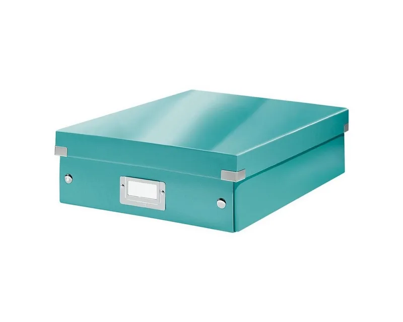 Aufbewahrungsbox Click & Store, mit variabler Fächeraufteilung van Leitz in Blauw – productfoto