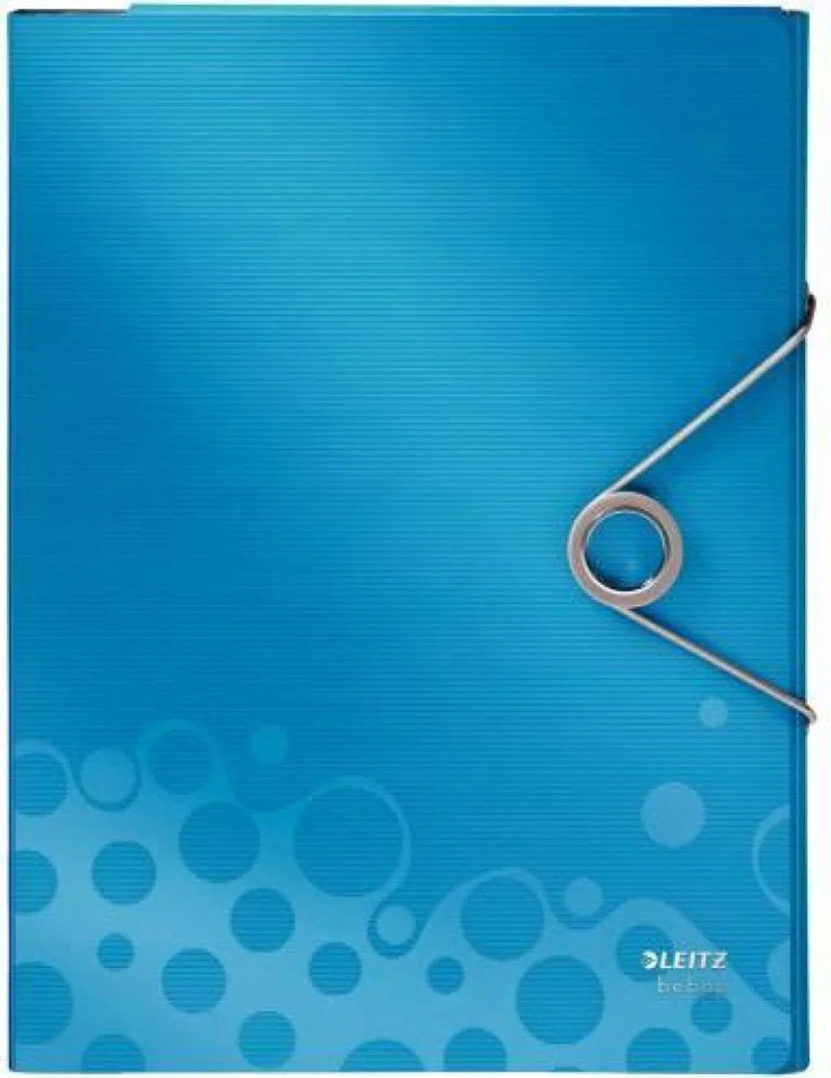 Bebop Organizer A4 Blauw - Documentenmap met 4 Vakken de Leitz – photo produit