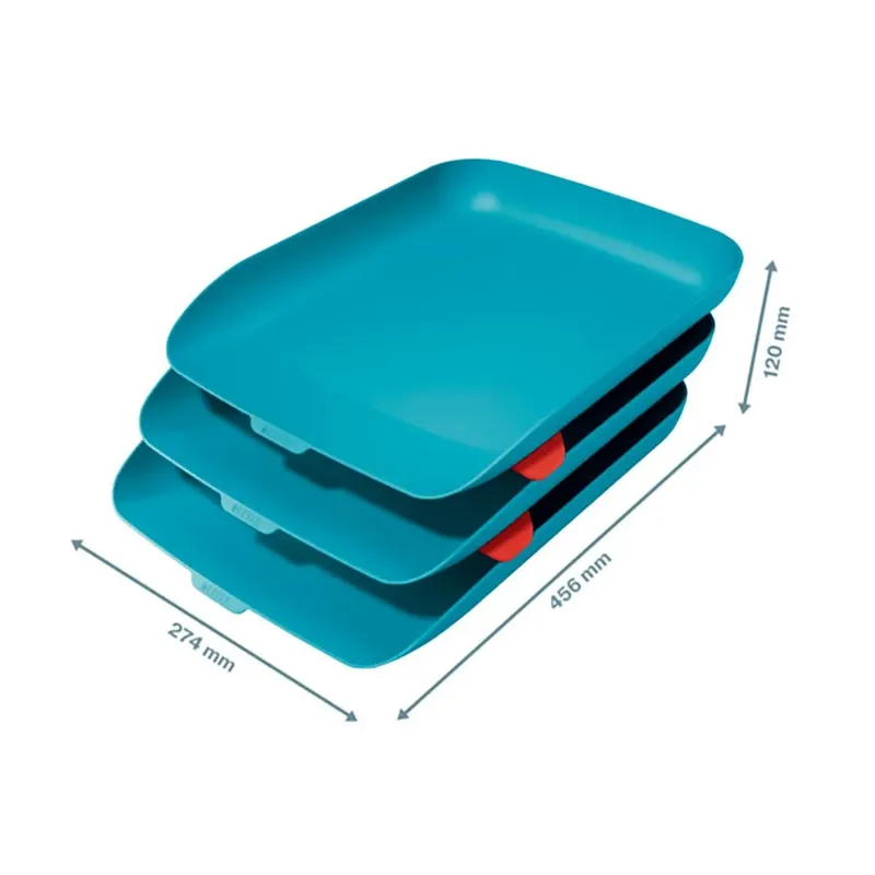 Brievenbak Leitz Cosy set van 3 A4 sereen blauw by Leitz – product photo 2 of 5