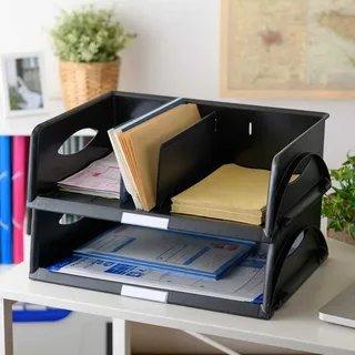 Brievenbak Leitz Sorty standaard A4 maxi dwars zwart by Leitz – product photo 2 of 2