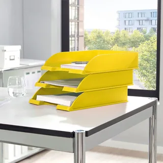 Brievenbak Leitz Wow A4 geel van Leitz – productfoto 2 van 6