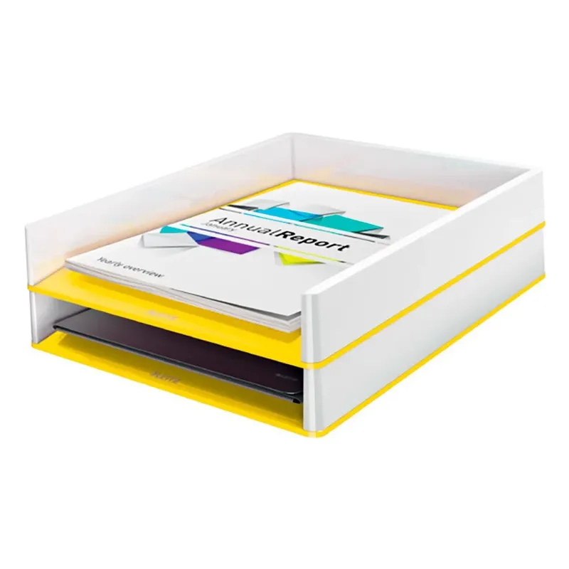 Brievenbak Leitz WOW A4 wit/geel by Leitz – product photo 2 of 4