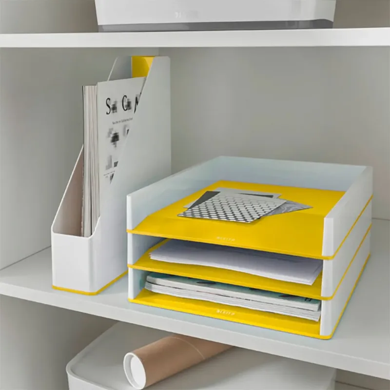 Brievenbak Leitz WOW A4 wit/geel by Leitz – product photo 3 of 4