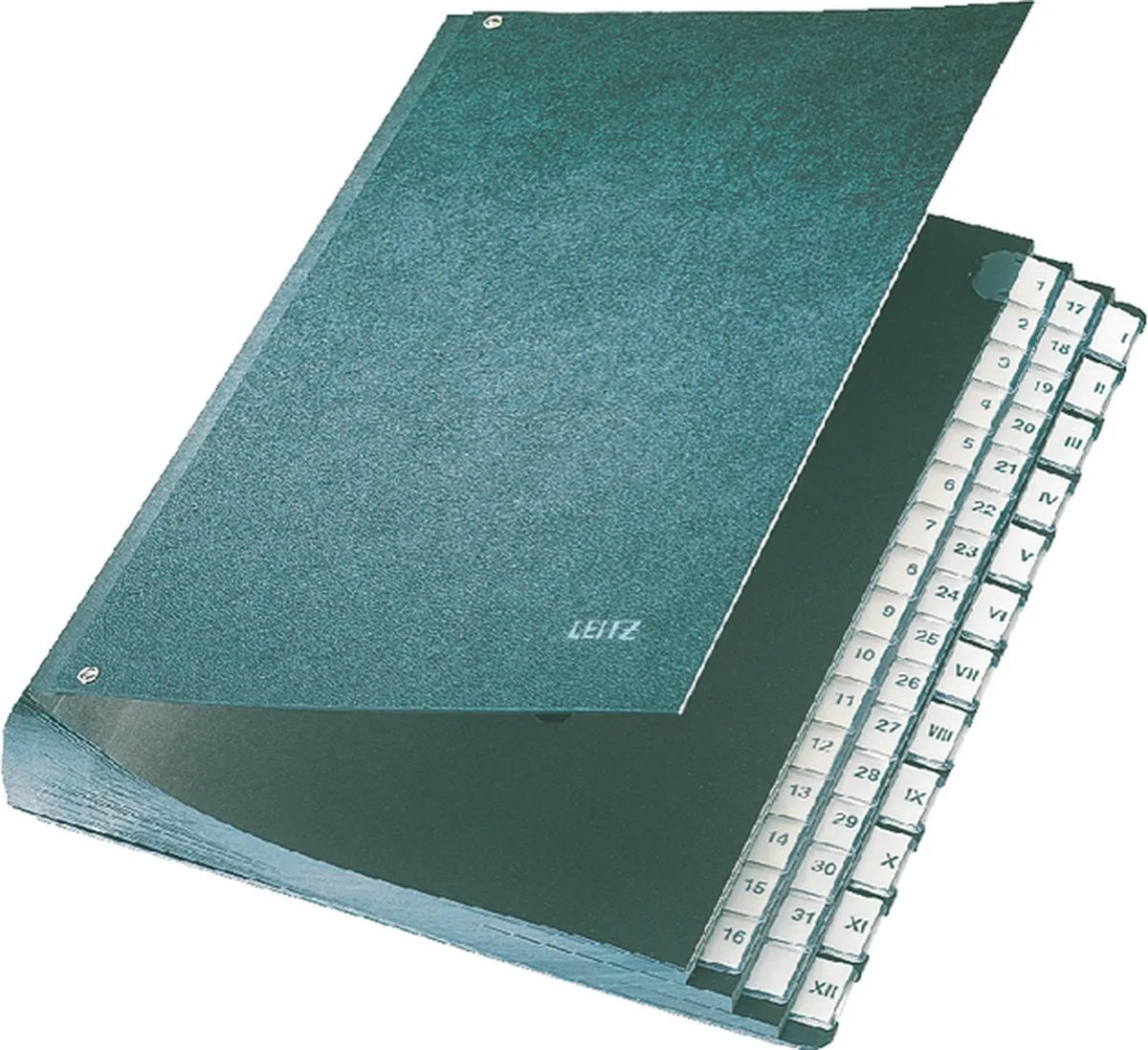 Bureaumap - Karton - 31 Scheidingsbladen von Leitz in Schwarz – Produktfoto