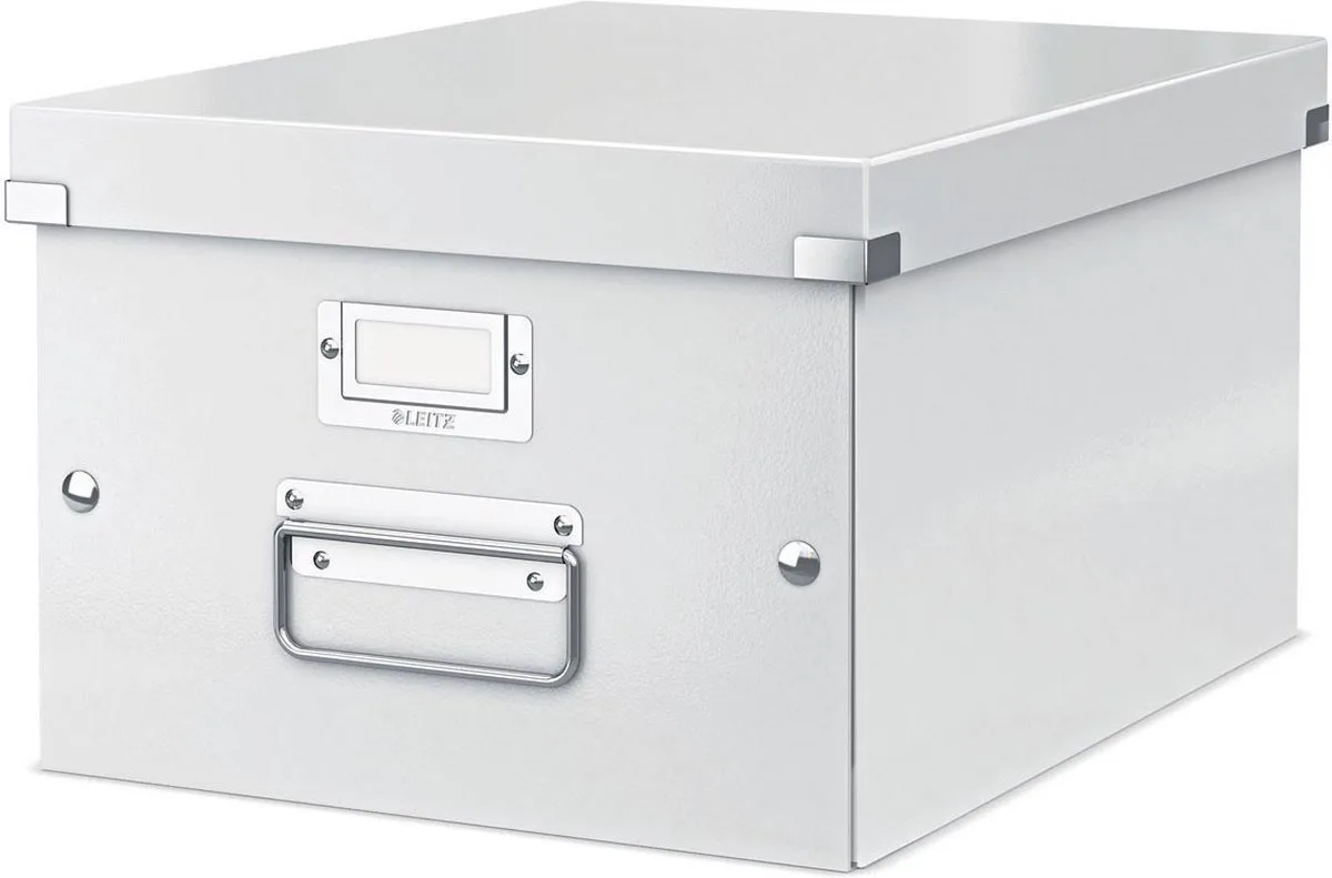 Click & Store Medium Box - Hardboard - White - A4 - Envelope - Flat file - Folder - Letter - Note - Paper - Sheet protector - 16.7 L - 900 g de Leitz en Gris – photo produit