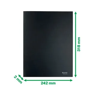 Dossiermap Leitz Recycle A4 3-kleps karton zwart by Leitz – product photo 5 of 6