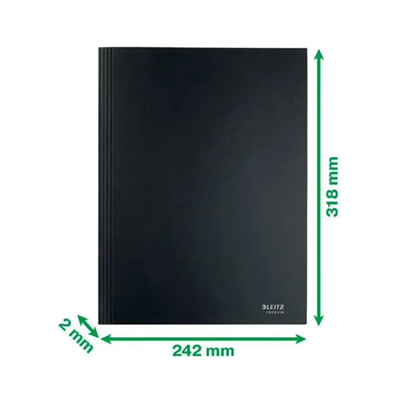 Dossiermap Leitz Recycle A4 3-kleps karton zwart by Leitz – product photo 5 of 6