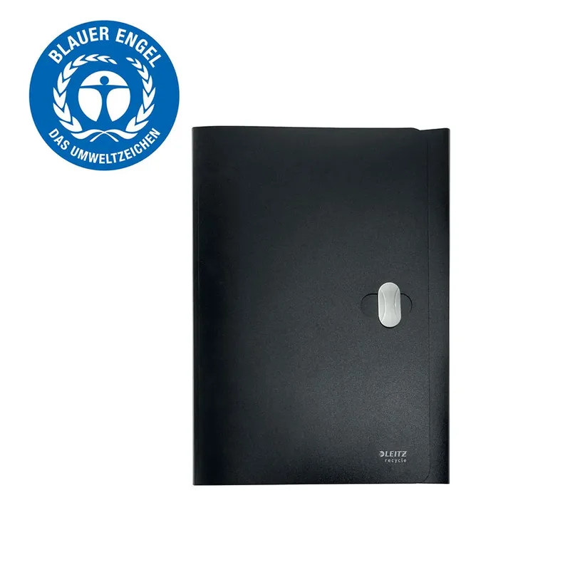 Dossiermap Leitz Recycle A4 3-kleps PP zwart by Leitz – product photo 3 of 6