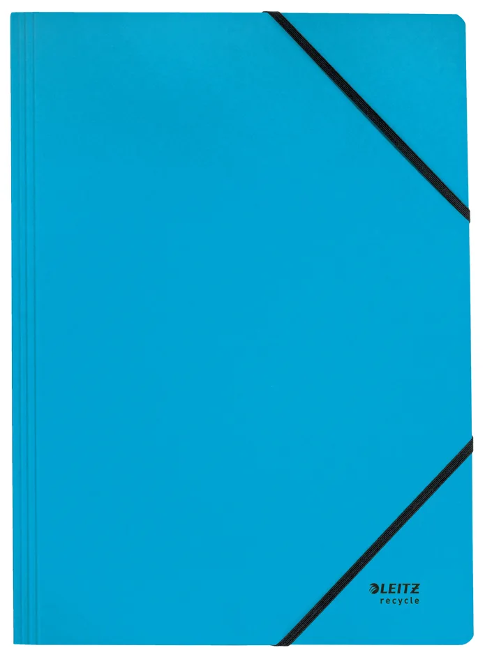 Eckspanner Recycle, DIN A4, Karton 430 g/qm, blau by Leitz – product photo