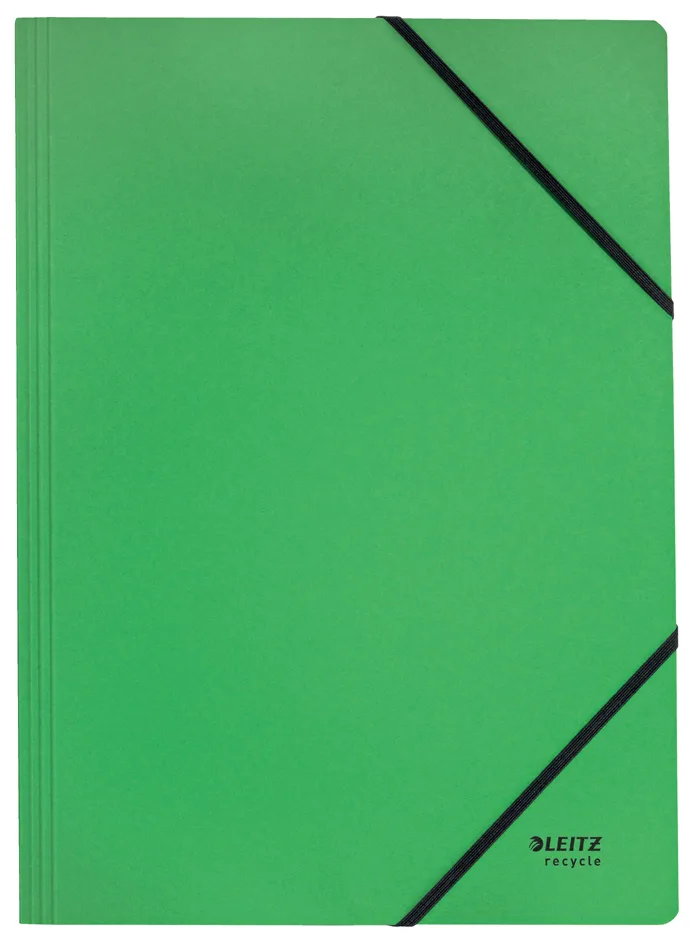 Eckspanner Recycle, DIN A4, Karton 430 g/qm, grün by Leitz – product photo