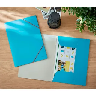 Elastomap Leitz Cosy A4 3-kleps blauw fra Leitz – produktbillede 3 af 5