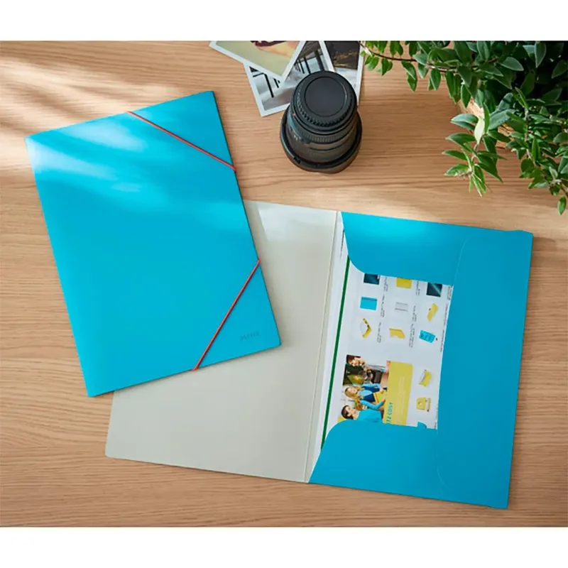 Elastomap Leitz Cosy A4 3-kleps blauw fra Leitz – produktbillede 3 af 5