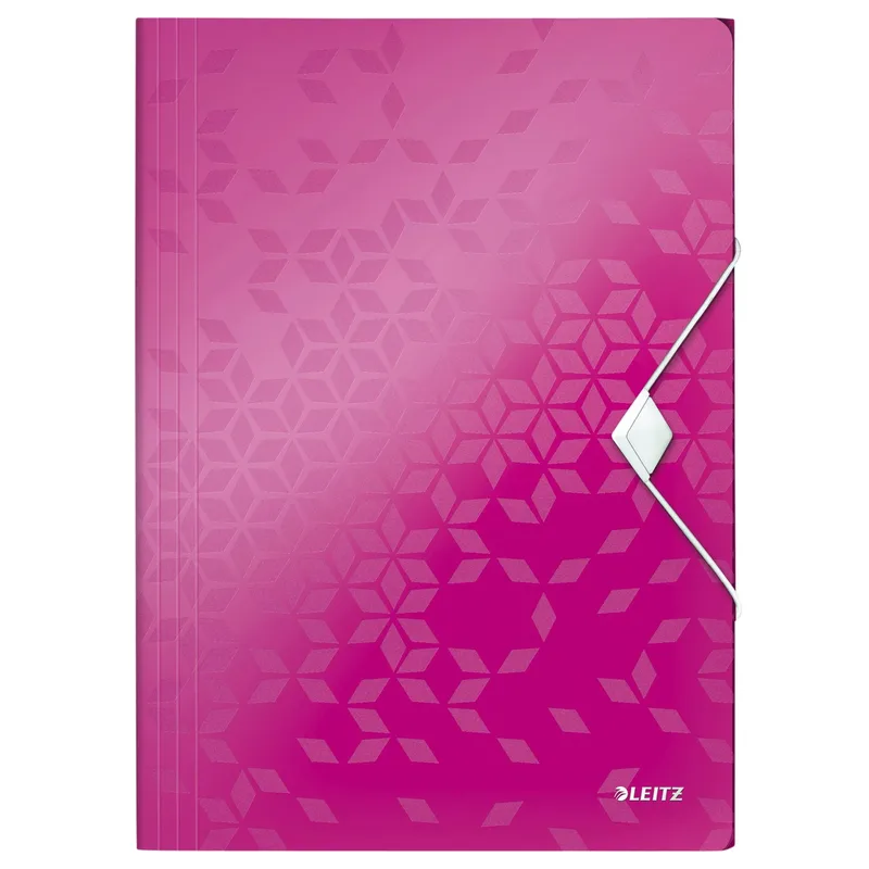 Elastomap leitz wow a4 3 klep pp roze | 10 stuks fra Leitz – produktbillede