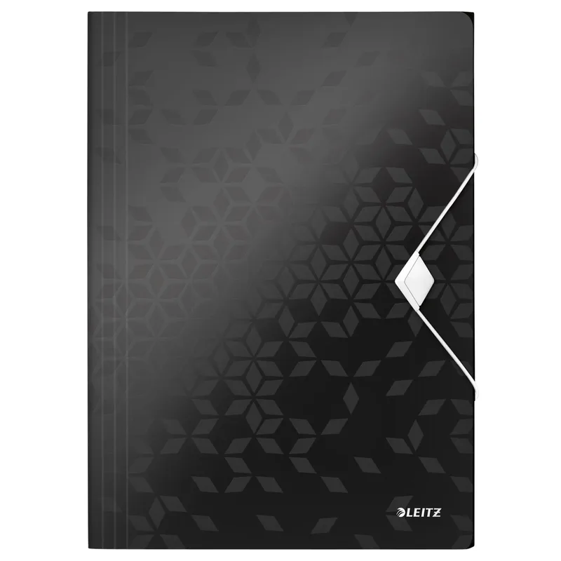 Elastomap leitz wow a4 3 klep pp zwart | 10 stuks by Leitz – product photo