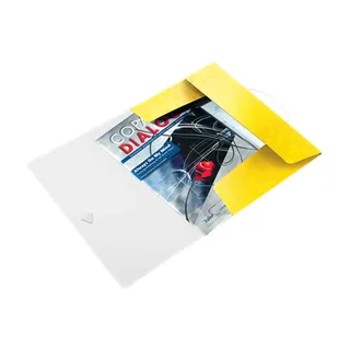 Elastomap Leitz WOW A4 3 kleppen PP geel van Leitz – productfoto 2 van 4