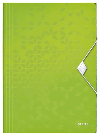 Elastomap Leitz WOW A4 3 kleppen PP groen by Leitz – product photo 1 of 4