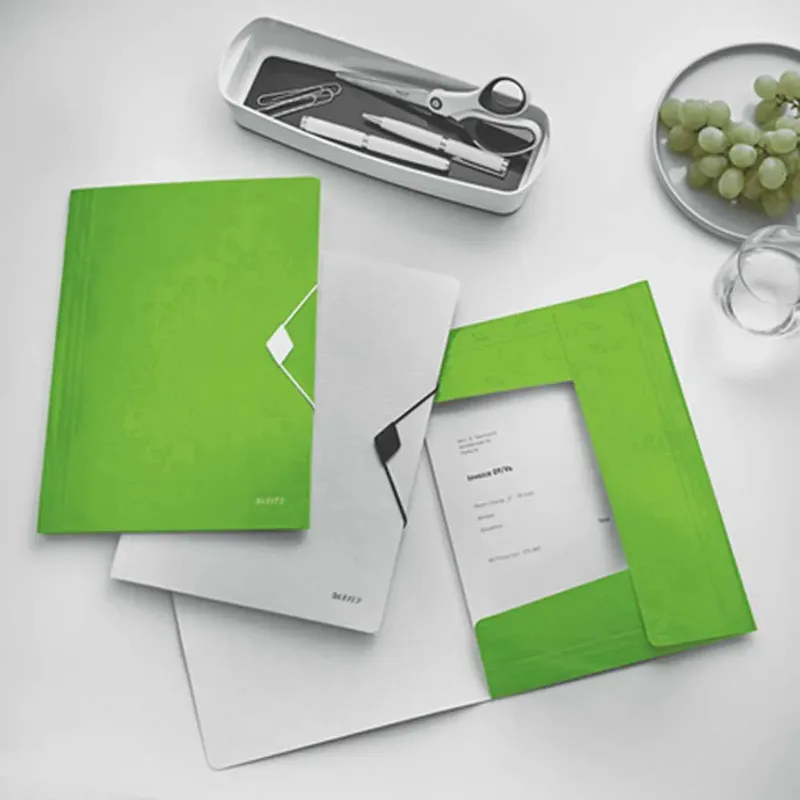 Elastomap Leitz WOW A4 3 kleppen PP groen by Leitz – product photo 3 of 4