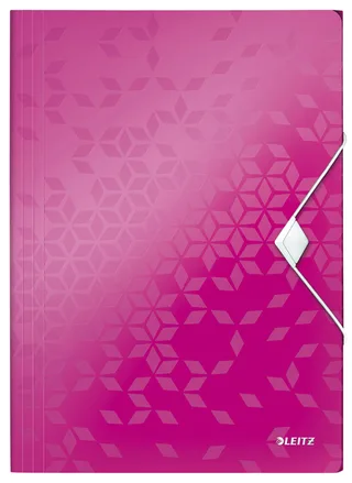 Elastomap Leitz WOW A4 3 kleppen PP roze by Leitz – product photo 1 of 5
