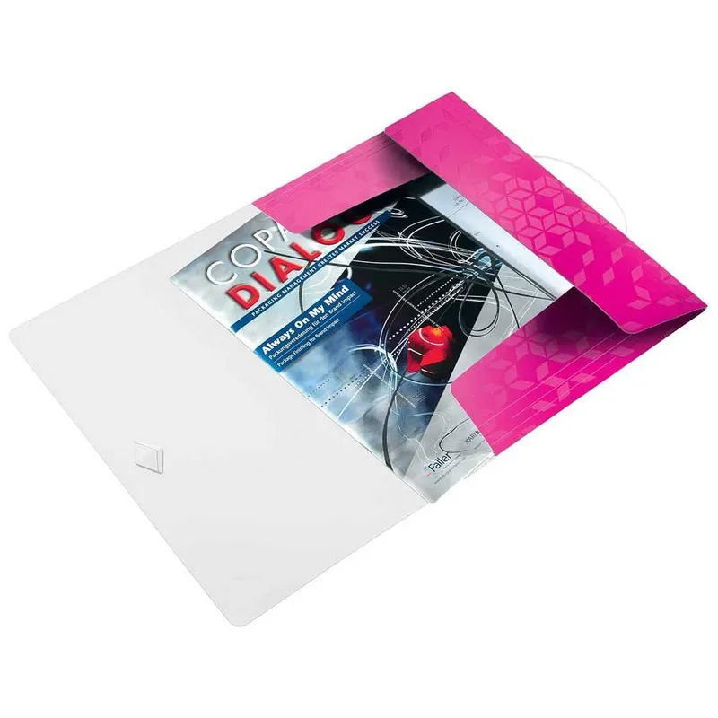 Elastomap Leitz WOW A4 3 kleppen PP roze by Leitz – product photo 3 of 5