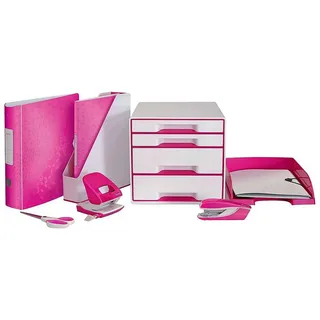 Elastomap Leitz WOW A4 3 kleppen PP roze by Leitz – product photo 2 of 5
