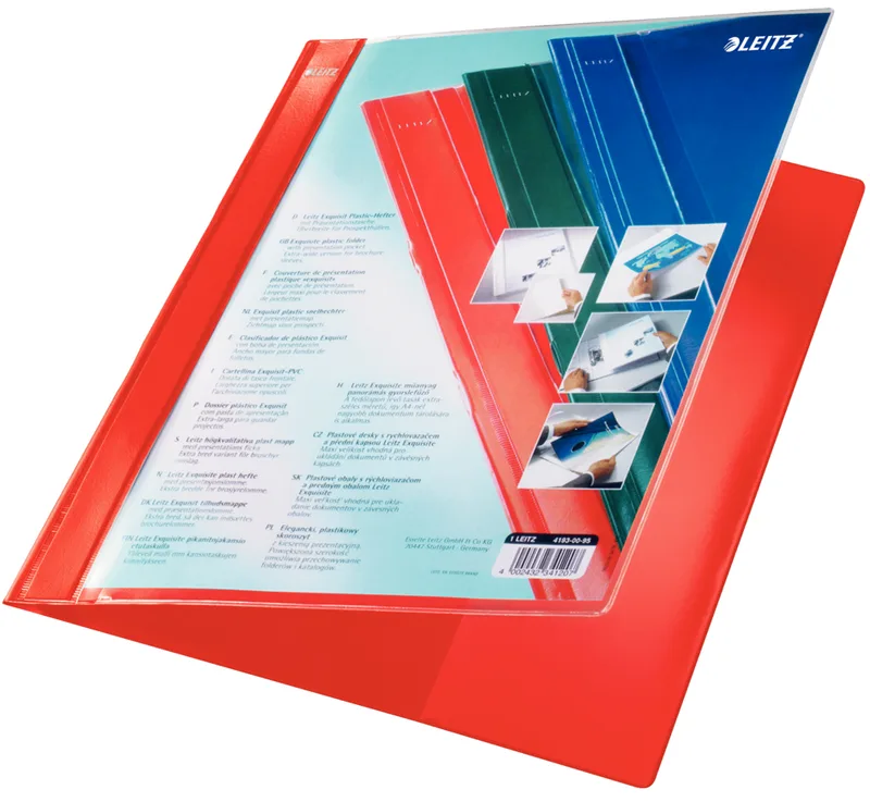 Exquisit Plastik-Hefter mit Präsentationstasche, rot by Leitz – product photo