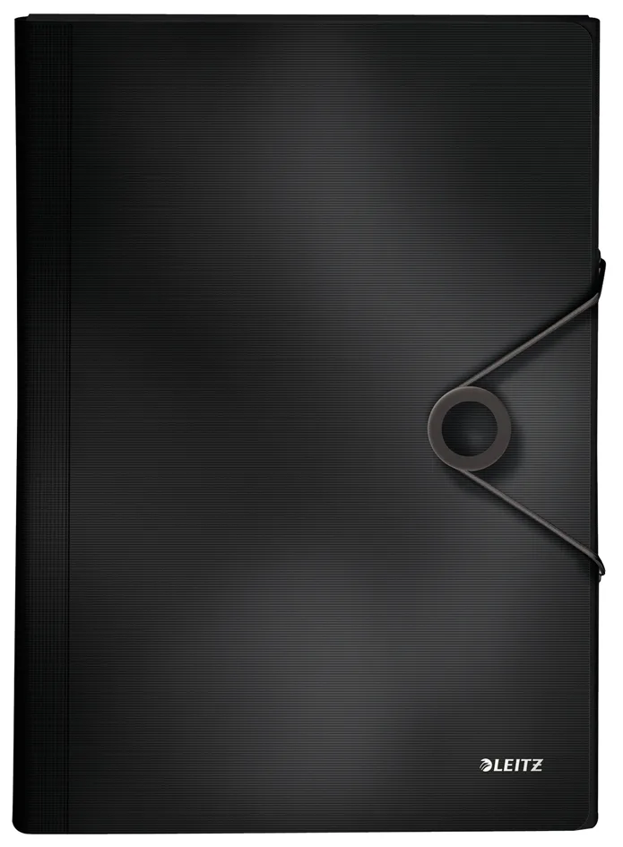 Fächermappe Solid, A4, PP, 6 Fächer, schwarz von Leitz – Produktfoto