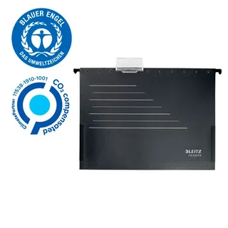 Hangmap Leitz Alpha Recycle A4 verticaal V-bodem zwart by Leitz – product photo 2 of 6