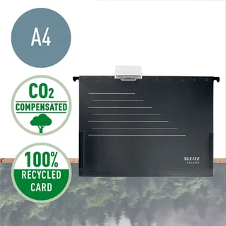 Hangmap Leitz Alpha Recycle A4 verticaal V-bodem zwart by Leitz – product photo 4 of 6