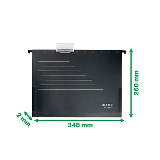 Hangmap Leitz Alpha Recycle A4 verticaal V-bodem zwart by Leitz – product photo 6 of 6